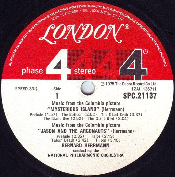 Bernard Herrmann · National Philharmonic Orchestra : The Mysterious Film World Of Bernard Herrmann (LP,Album)