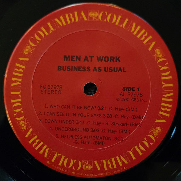 Men At Work : Business As Usual (LP,Album,Stereo)