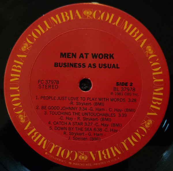 Men At Work : Business As Usual (LP,Album,Stereo)