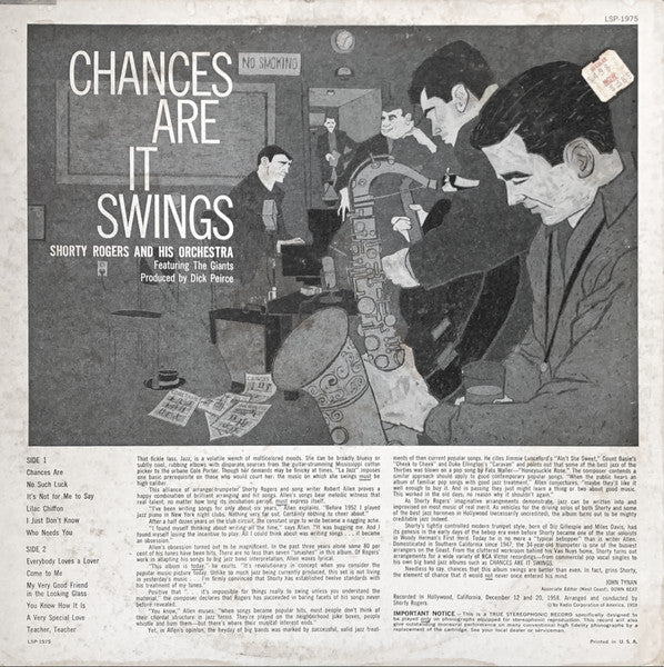 Shorty Rogers And His Orchestra : Chances Are It Swings (LP,Album,Stereo)