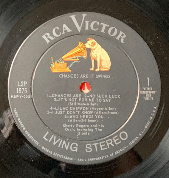 Shorty Rogers And His Orchestra : Chances Are It Swings (LP,Album,Stereo)
