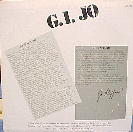 Jo Stafford With Paul Weston And His Orchestra : G. I. Jo (LP,Album,Compilation)