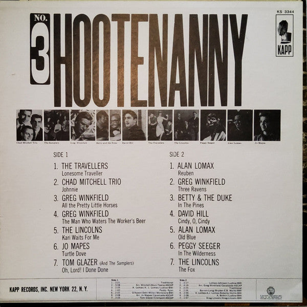 Various : Hootenanny No. 3 (LP,Compilation,Stereo)