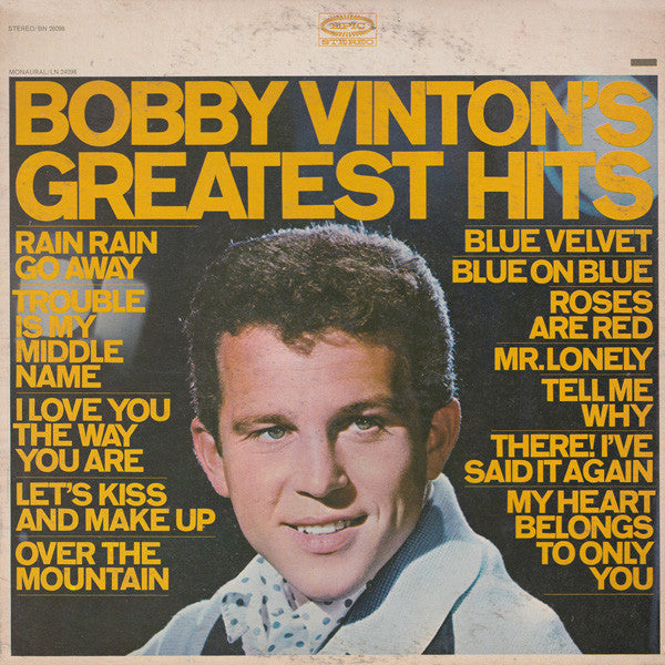 Bobby Vinton : Bobby Vinton's Greatest Hits (LP,Compilation,Repress,Stereo)