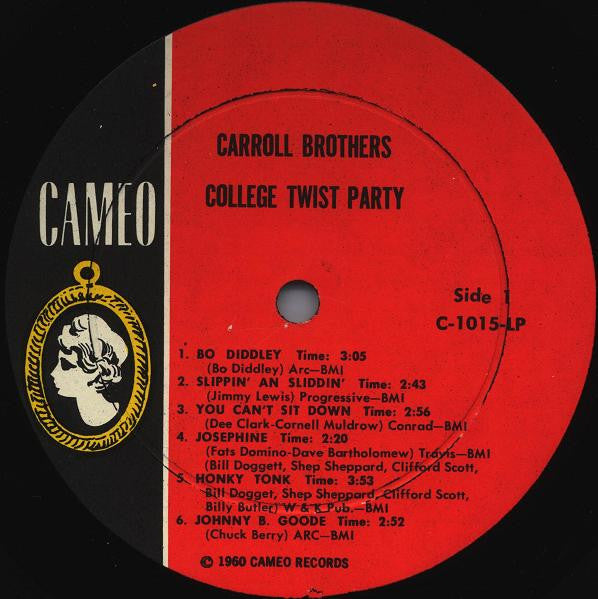 Carroll Brothers : College Twist Party (LP,Album,Mono)