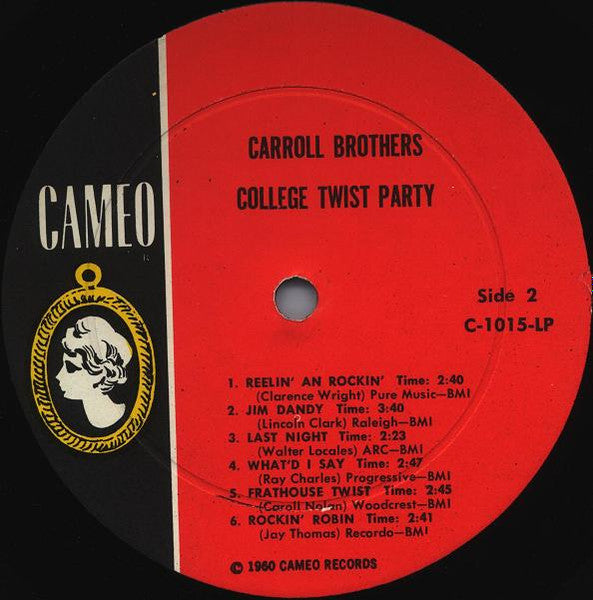 Carroll Brothers : College Twist Party (LP,Album,Mono)