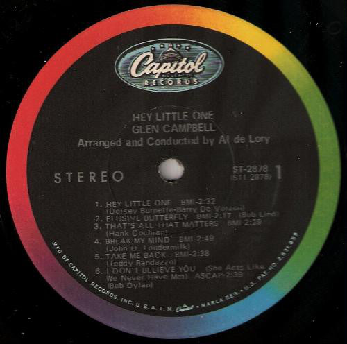 Glen Campbell : Hey, Little One (LP,Album)