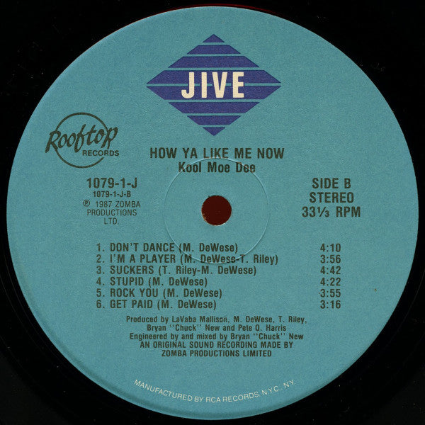 Kool Moe Dee : How Ya Like Me Now (LP,Album,Stereo)