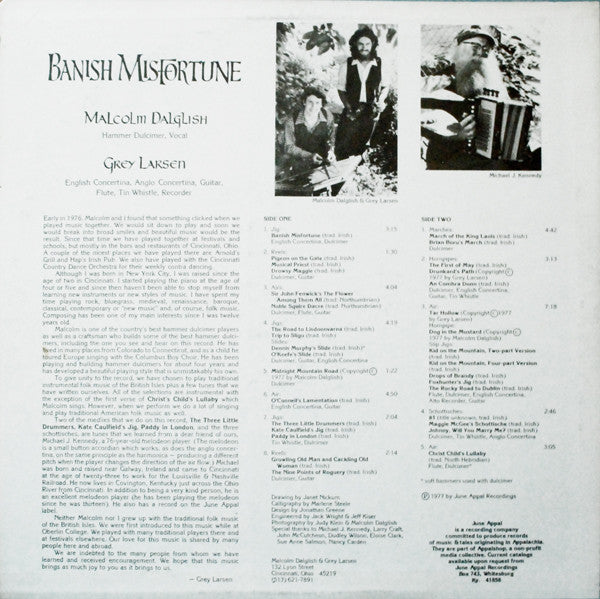 Malcolm Dalglish & Grey Larsen : Banish Misfortune (LP,Album)