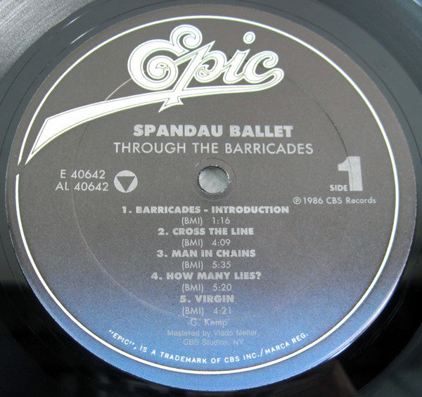 Spandau Ballet : Through The Barricades (LP,Album)