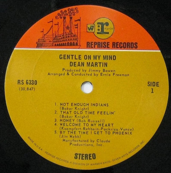 Dean Martin : Gentle On My Mind (LP,Album,Stereo)