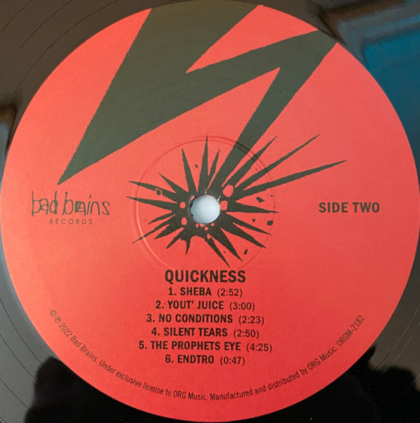 Bad Brains : Quickness (LP,Album,Reissue,Remastered,Stereo)
