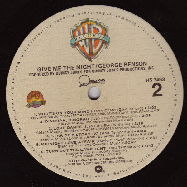 George Benson : Give Me The Night (LP,Album)
