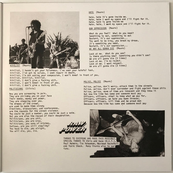 Raw Power (2) : Screams From The Gutter (LP,Album,Reissue)