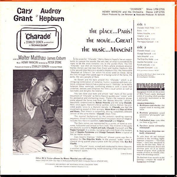 Henry Mancini : Charade (Album,LP,Stereo)