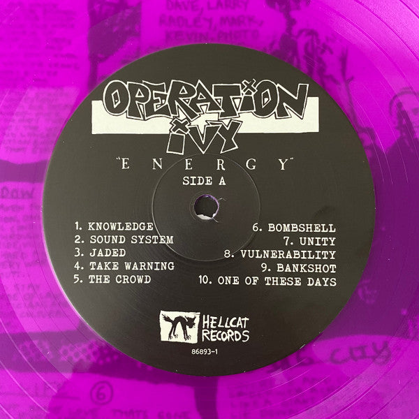 Operation Ivy : Energy (LP,Album,Limited Edition,Numbered,Reissue)