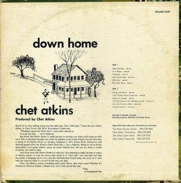 Chet Atkins : Down Home (LP,Album,Stereo)