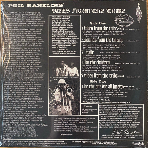 Phil Ranelin : Vibes From The Tribe (LP,Album,Reissue,Remastered)