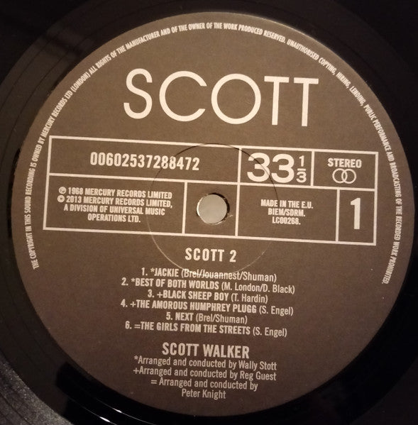 Scott Walker : Scott 2 (LP,Album,Reissue,Remastered,Stereo)