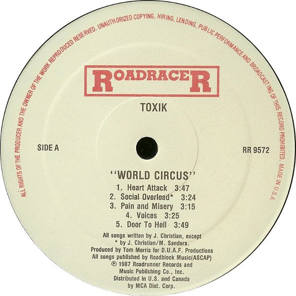 Toxik : World Circus (LP,Album)