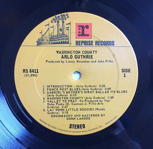 Arlo Guthrie : Washington County (LP,Album)