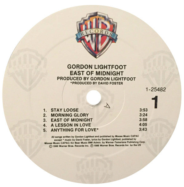 Gordon Lightfoot : East Of Midnight (LP,Album)