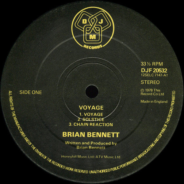 Brian Bennett : Voyage (A Journey Into Discoid Funk) (LP,Album)