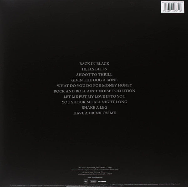 AC/DC : Back In Black (LP,Album,Reissue,Remastered)