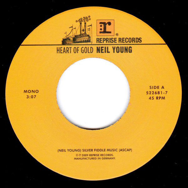 Neil Young : Heart Of Gold / Sugar Mountain (7",Single,Mono,Reissue)