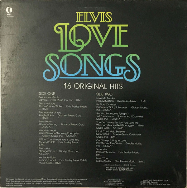 Elvis Presley : Love Songs (LP,Compilation)