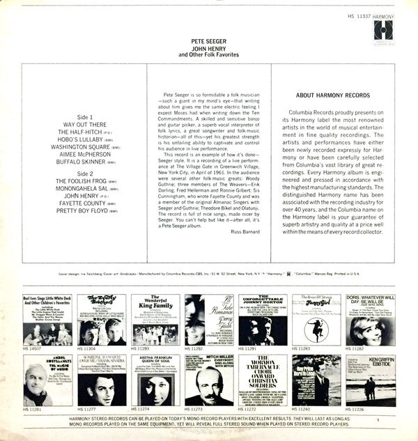 Pete Seeger : John Henry And Other Folk Favorites (LP)