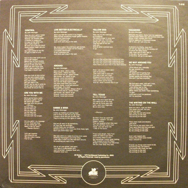 John Nitzinger : Live Better Electrically (LP,Album,Stereo)