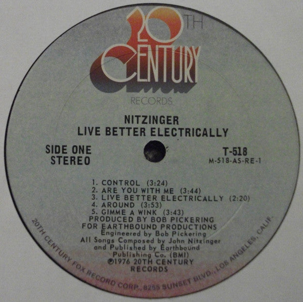 John Nitzinger : Live Better Electrically (LP,Album,Stereo)