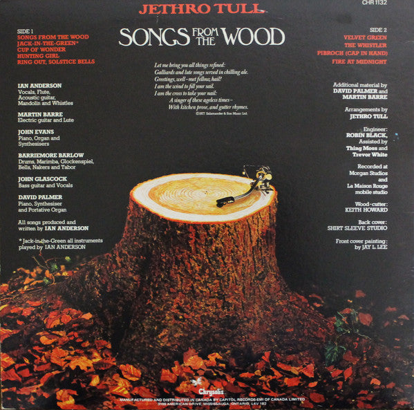Jethro Tull : Songs From The Wood (LP,Album,Reissue)