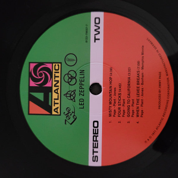 Led Zeppelin : Untitled (LP,Album,Reissue,Remastered,Stereo)