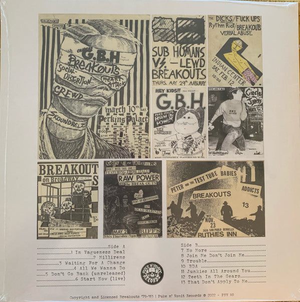 Breakouts : Teeth In The Gears - Discography 1979-1983 (LP,Compilation)