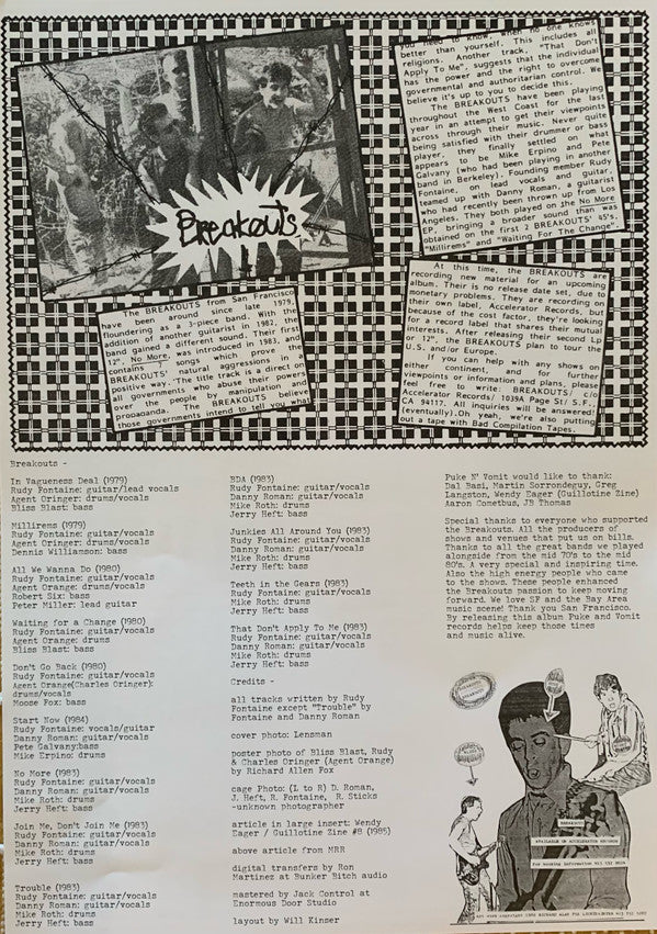 Breakouts : Teeth In The Gears - Discography 1979-1983 (LP,Compilation)