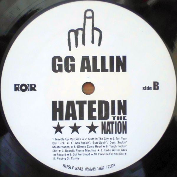 GG Allin : Hated In The Nation (LP,Reissue)