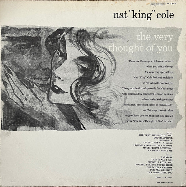 Nat King Cole, Gordon Jenkins And His Orchestra : The Very Thought Of You (LP,Album,Repress,Mono)