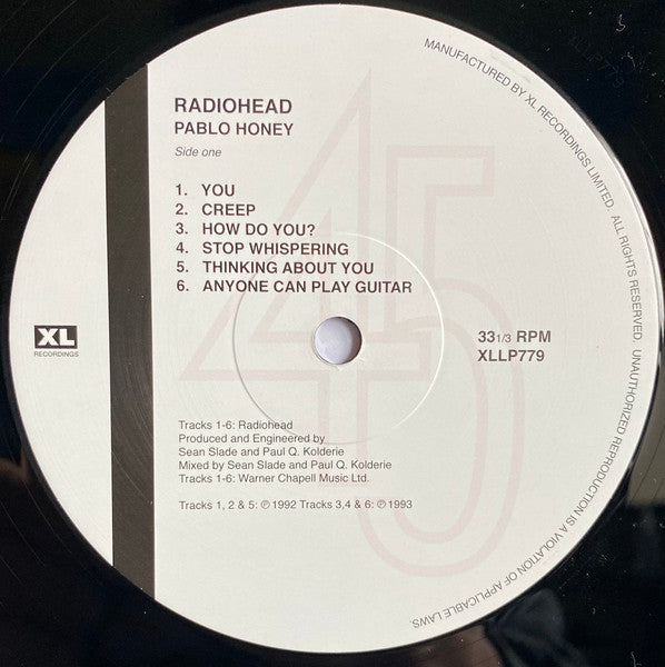 Radiohead : Pablo Honey (LP,Album,Reissue,Repress)