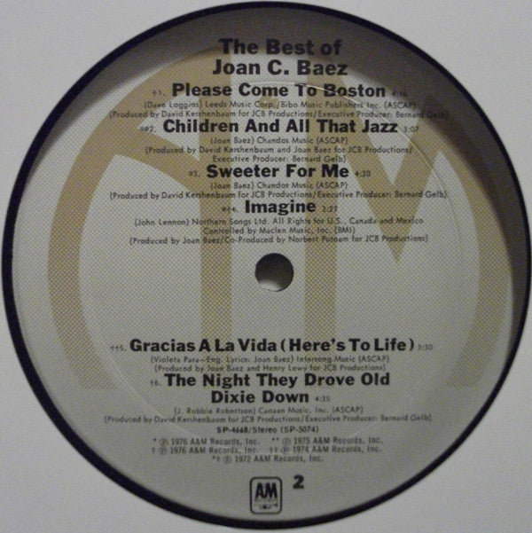 Joan Baez : The Best Of Joan C. Baez (LP,Compilation)