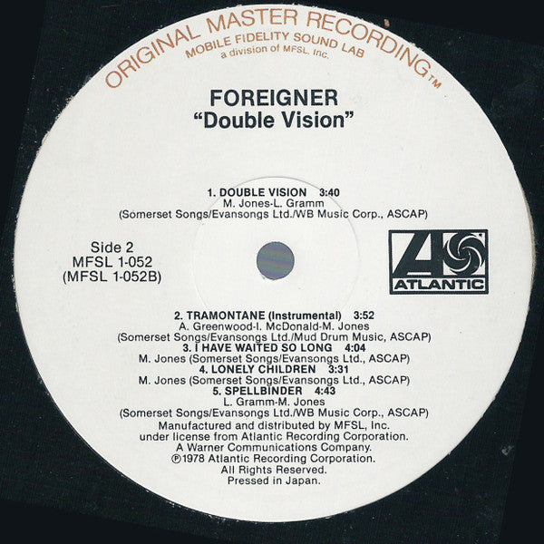Foreigner : Double Vision (LP,Album,Limited Edition,Reissue,Remastered,Stereo)