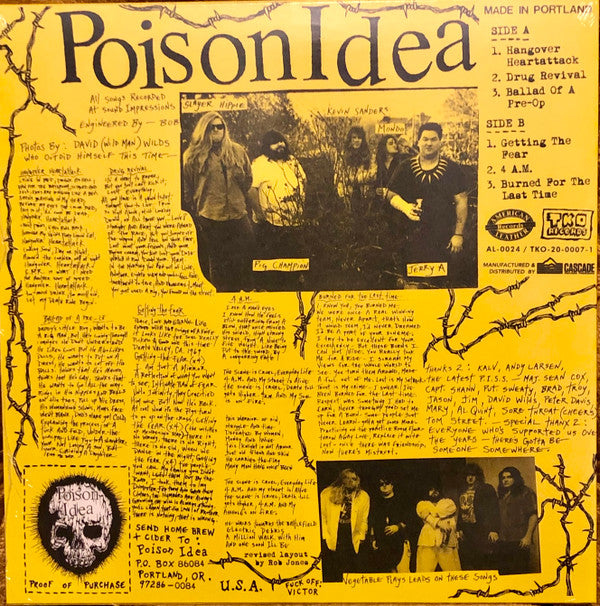 Poison Idea : Get Loaded And Fuck (12",45 RPM,Compilation,Reissue,Remastered)