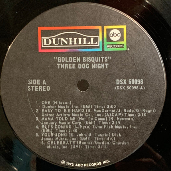 Three Dog Night : Golden Bisquits (LP,Compilation,Stereo)