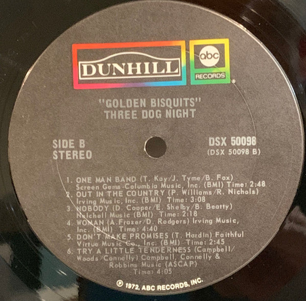 Three Dog Night : Golden Bisquits (LP,Compilation,Stereo)