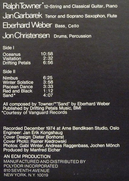Ralph Towner : Solstice (LP,Album)
