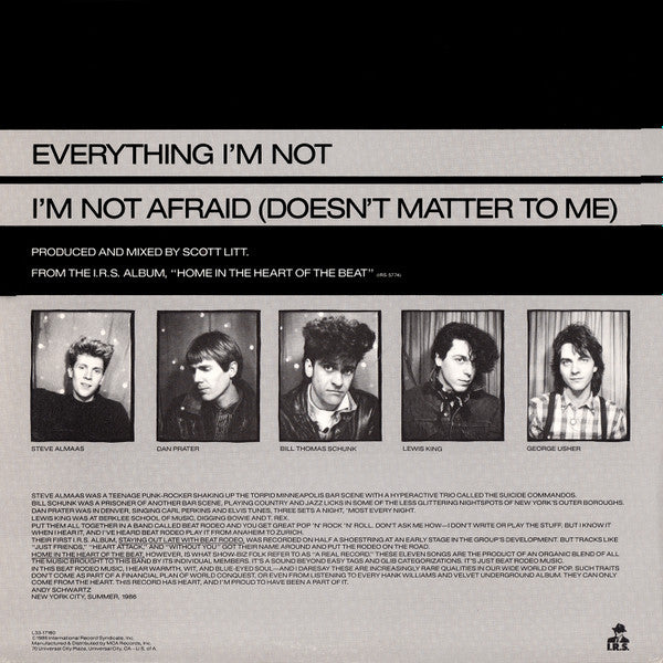 Beat Rodeo : Everything I'm Not / I'm Not Afraid (Doesn't Matter To Me) (12",Promo,33 ⅓ RPM)