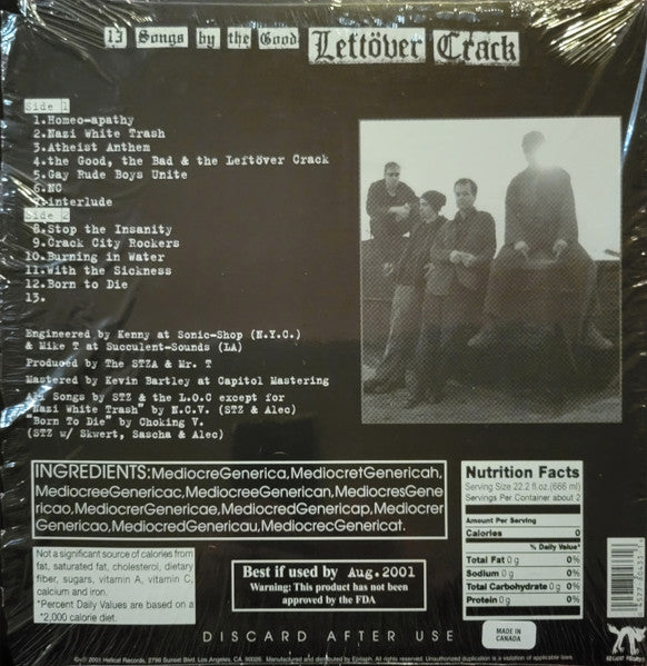 Leftöver Crack : Mediocre Generica (LP,Album,Reissue)
