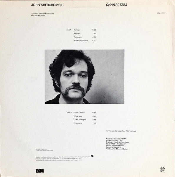 John Abercrombie : Characters (LP,Album)