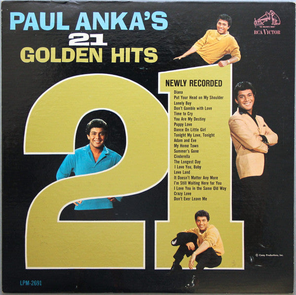 Paul Anka : Paul Anka's 21 Golden Hits (LP,Album,Compilation,Mono)